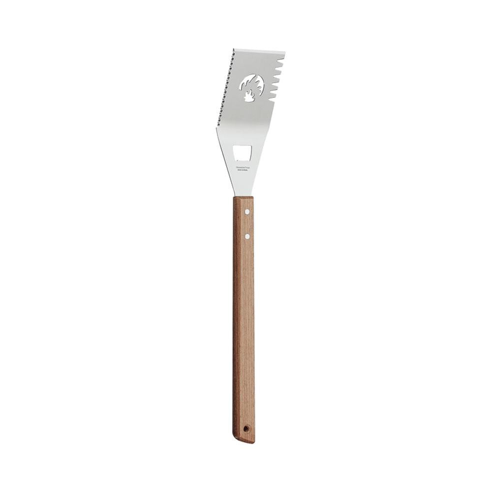 Espátula Multifuncional com Serrilha Churrasco Em Aço Inox e Cabo de Madeira 48cm ECI2 - Tramontina