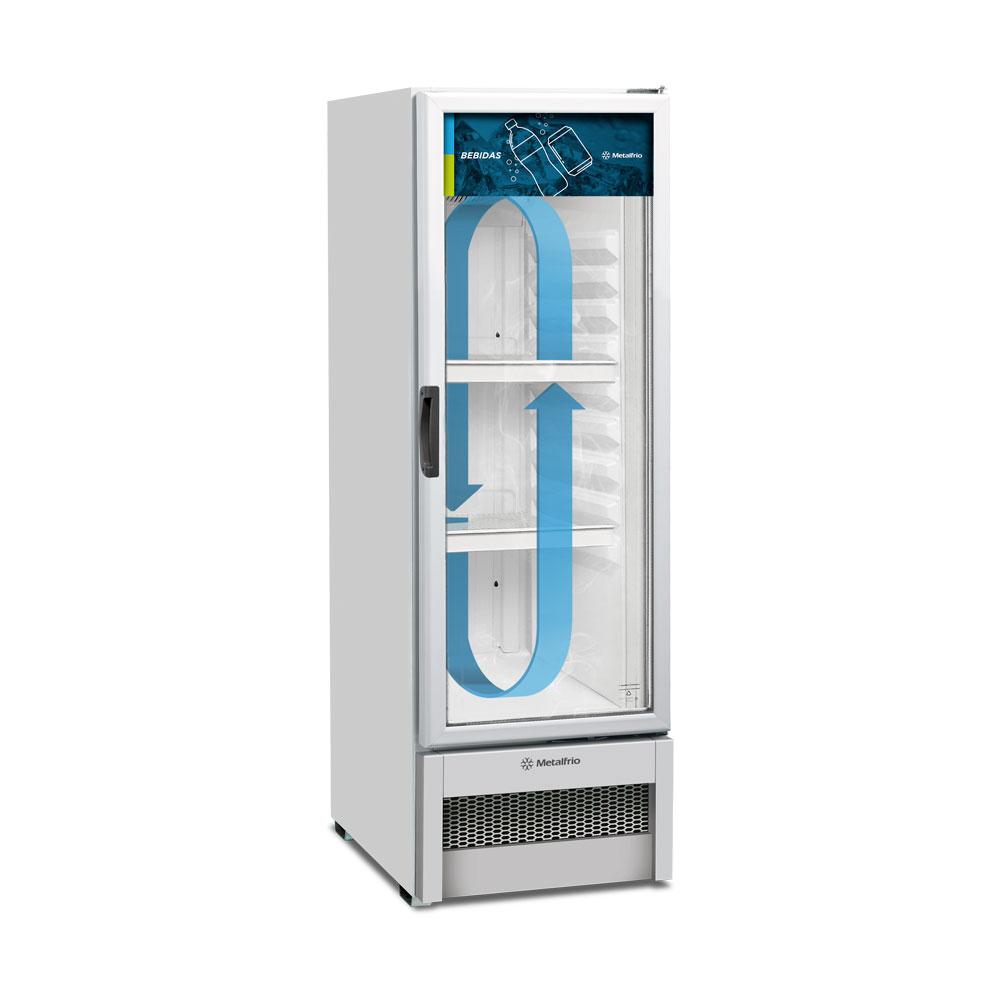 Refrigerador Visa Expositor Multiuso Branco 229/256L Porta De Vidro 2 °C a 8 °C VB25R - Metalfrio