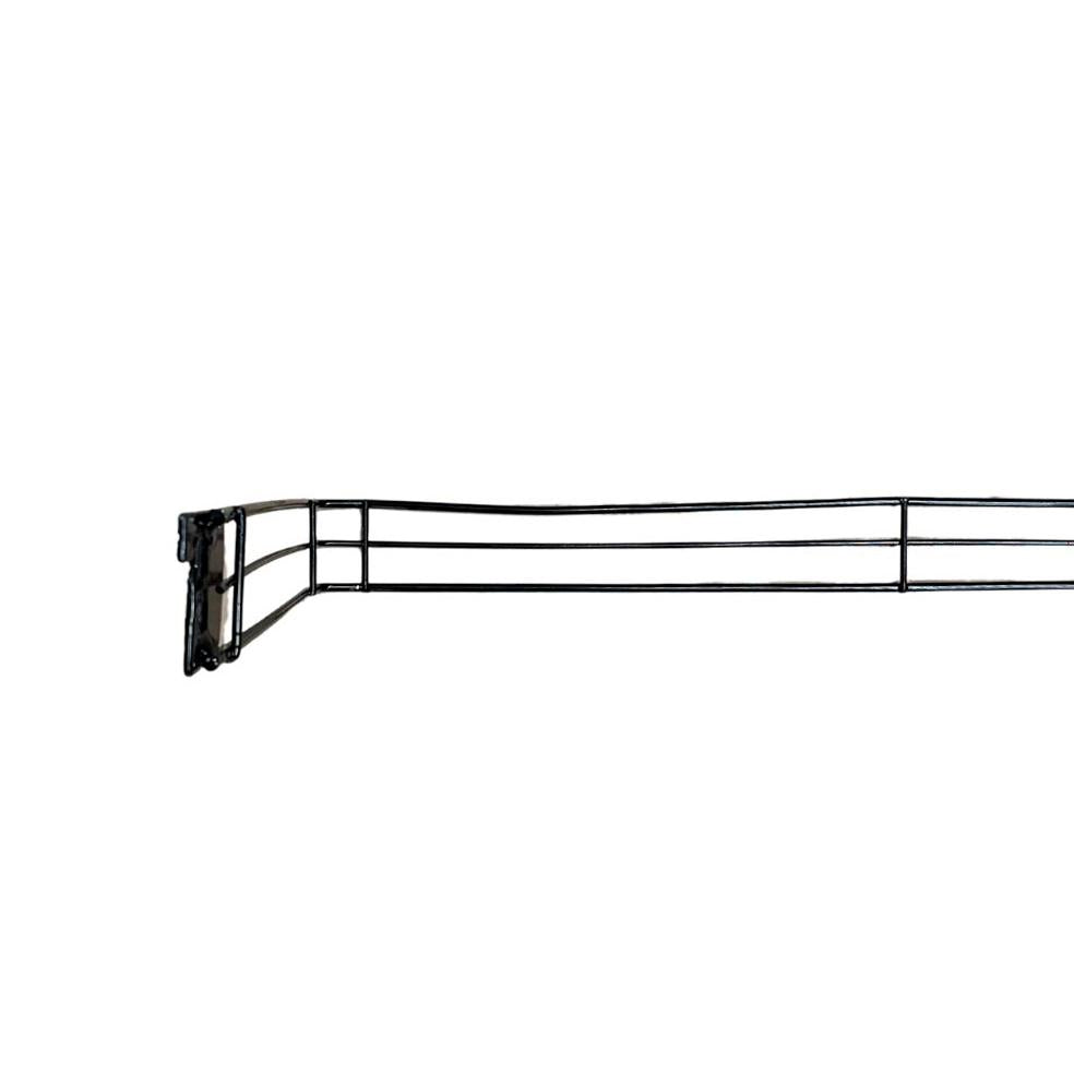Kit - 4 Aparadores Aramados Em U Para Organização De Gôndola 30x91 Preto - SA Gôndolas