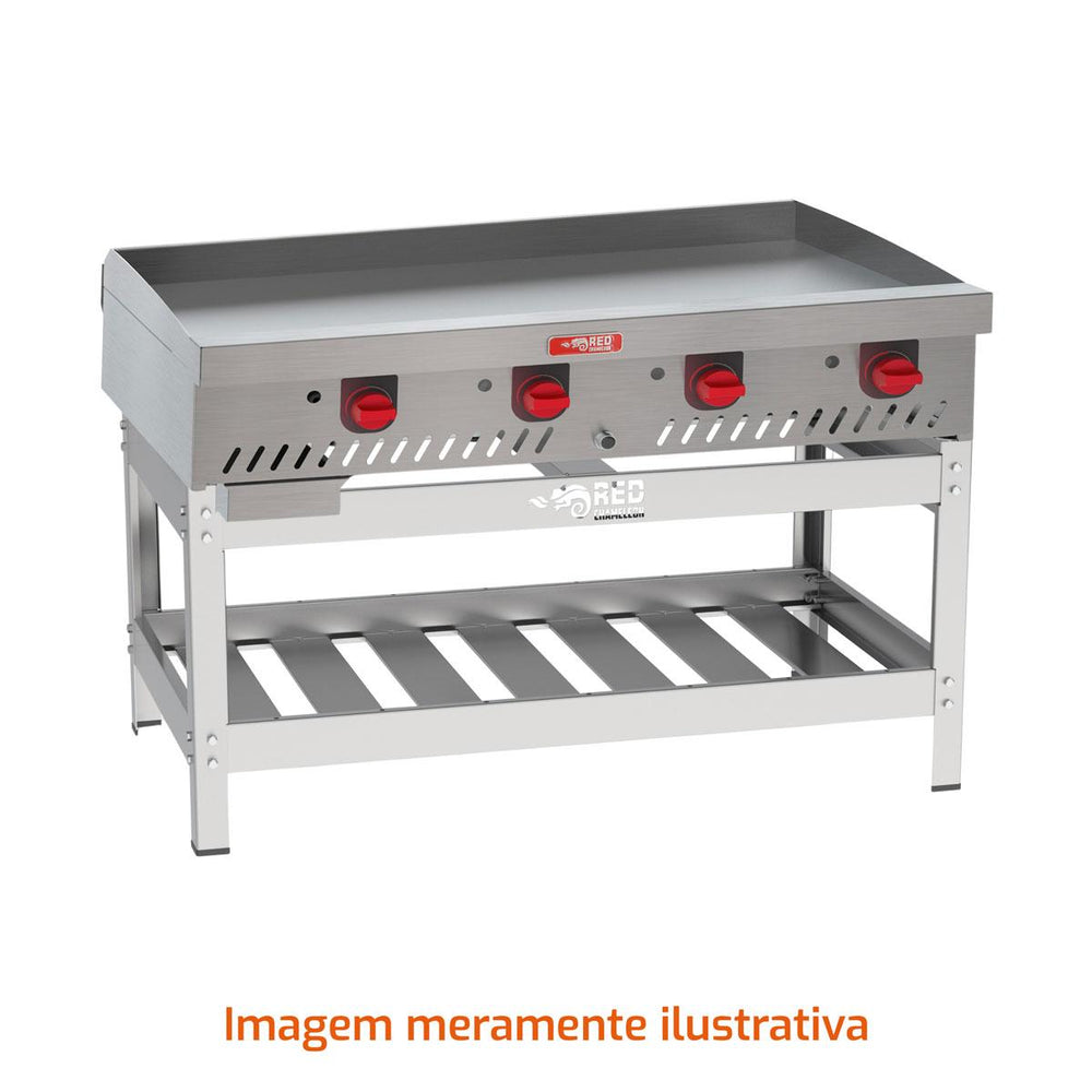 Bancada de Apoio Aberta Total Inox 430 Para Chapa CHEXP1220 Mod BACE1220 - Red Chameleon 267974-4