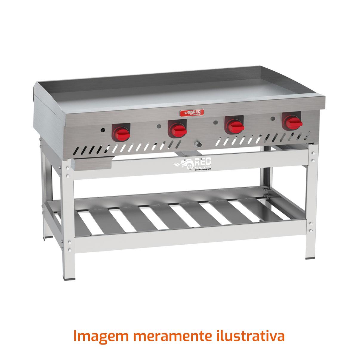 Bancada de Apoio Aberta Total Inox 430 Para Chapa CHEXP1220 Mod BACE1220 - Red Chameleon 267974-4