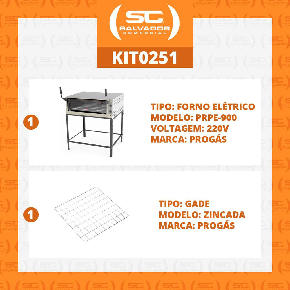 Forno De Lastro Elétrico Refratário PRPE-900 220V + Grade Extra - Progás