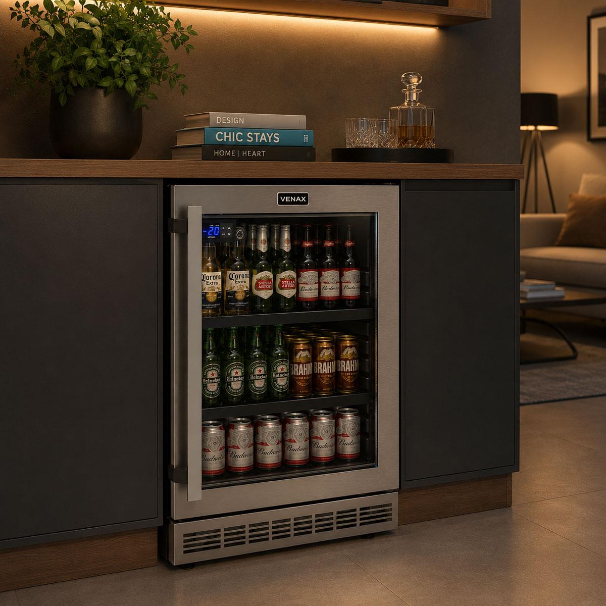 Cervejeira Top Light-in Embutir Inox 0ºc a -6ºc 82l Expvqtlin100 S40 127v - Venax 38053