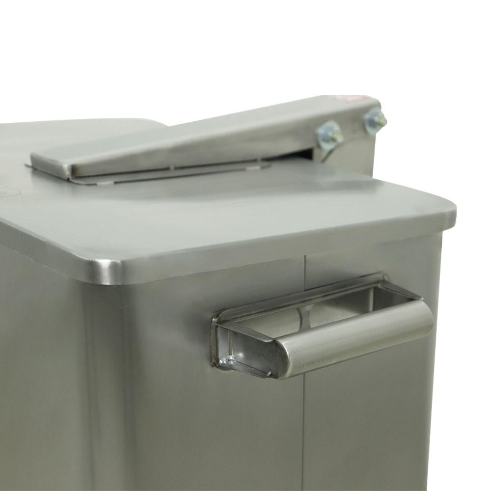 Lixeira 75 Litros Aço Inox 430 Com Rodízios e Cantos Arredondados - Imeca 7494