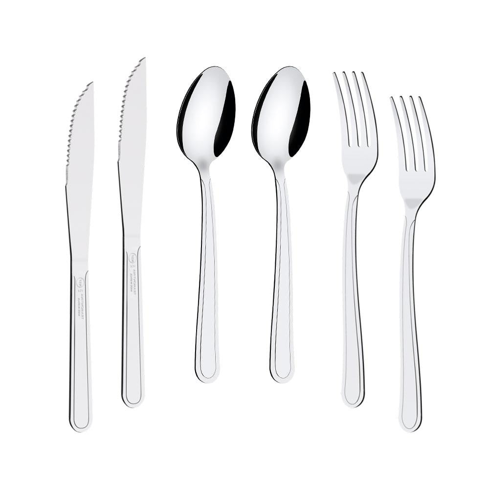 KIT - Jogo de Facas, Garfos e Colheres Búzios 72 Peças em Aço Inox IBAG - Tramontina
