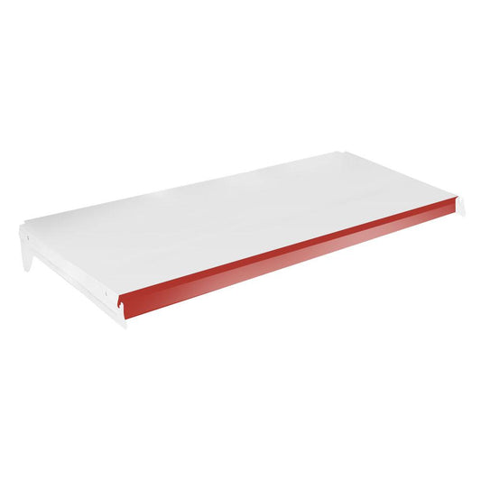 Bandeja Prateleira 40x91 Para Gôndolas New Plus Com Porta Etiquetas Vermelho - SA Gôndolas