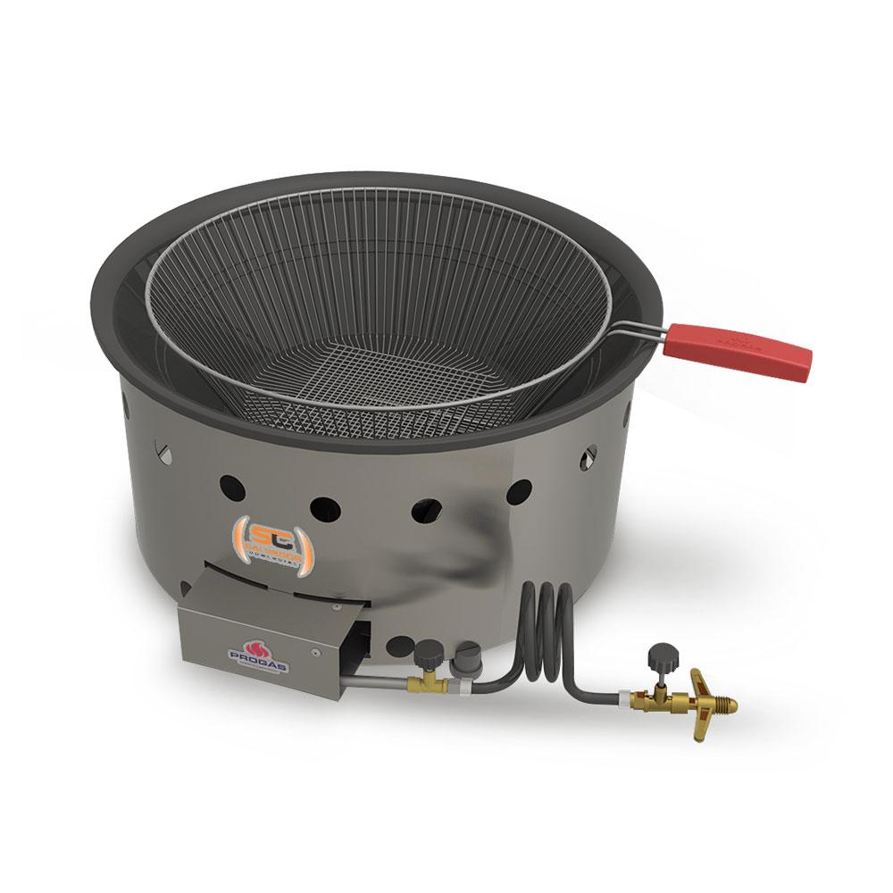 Tacho Fritador de Mesa a Gás Alta Pressão 14L Óleo PR-14G Progás e Cortador de Legumes
