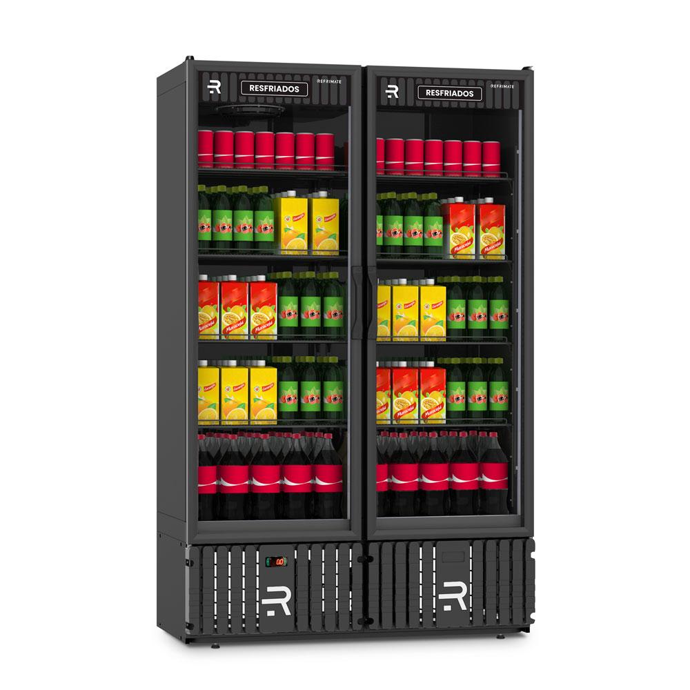 Refrigerador Visa Expositor 2 Portas 0°C a 7 ºC VCM2PPP Preto/Preto 220V - Refrimate
