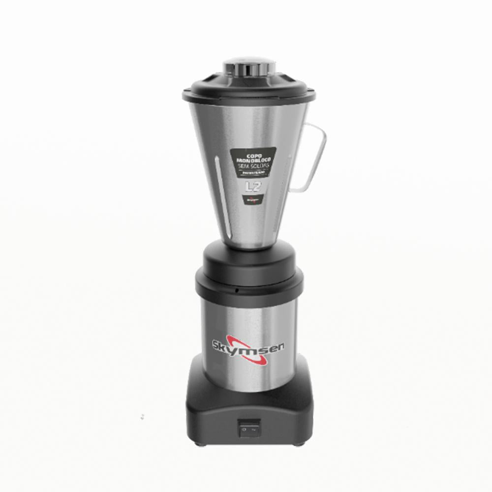 Liquidificador De Baixa Rotação Comercia Inox 2 Litros Monbloco 1/2 CV 3500RPM L2 Bivolt - Skymsen 70978.6