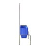 Kit - Suporte Para Cestos de Compras Simples + 10 Cestos D100 Azul