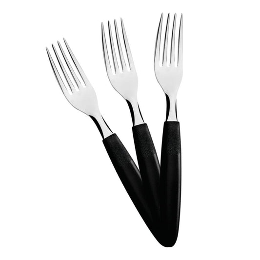 KIT - 60 Garfos de Mesa Ipanema Lâmina em Aço Inox Cabo Preto GPTOP - Tramontina