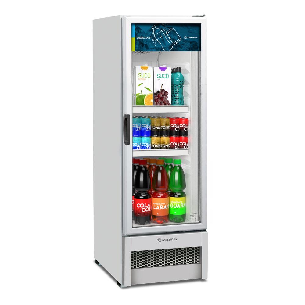Refrigerador Visa Expositor Multiuso Branco 229/256L Porta De Vidro 2 °C a 8 °C VB25R - Metalfrio