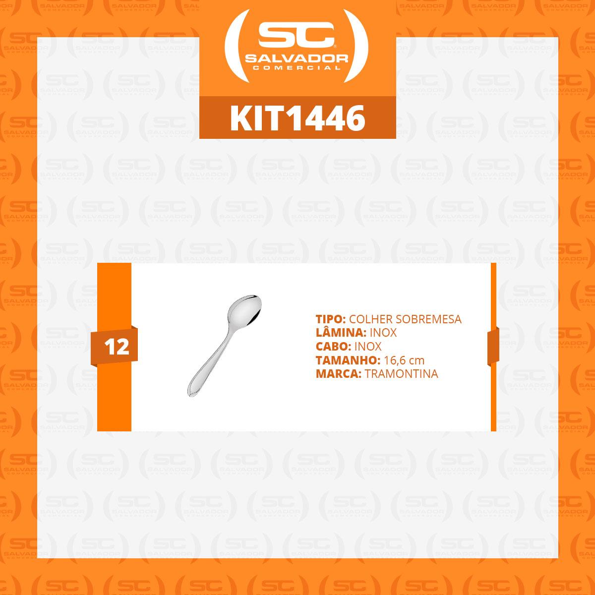 Kit - 12 Colheres de Sobremesa Luxo Laguna Em Aço Inox Csitop - Tramontina