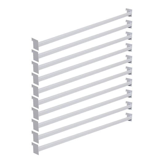Conjunto 10 Réguas 92cm Para Gôndolas Premium Flex Branco - Amapá
