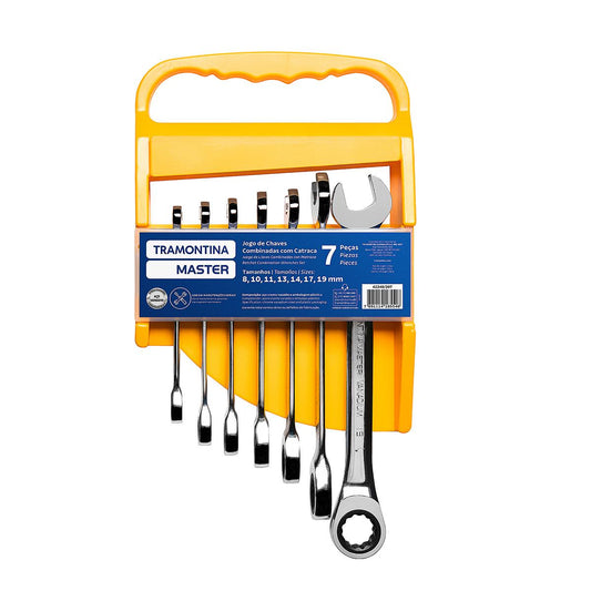 Jogo de Chaves Combinadas Com Catraca 7 Peças Master - Tramontina 42248207