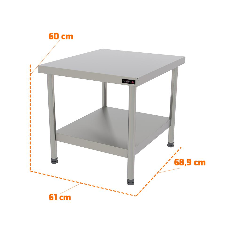 Cavalete de Apoio Inox Mesa Bancada Para Chapa e Char Broiler Profissional PRO60 - Progás P44801