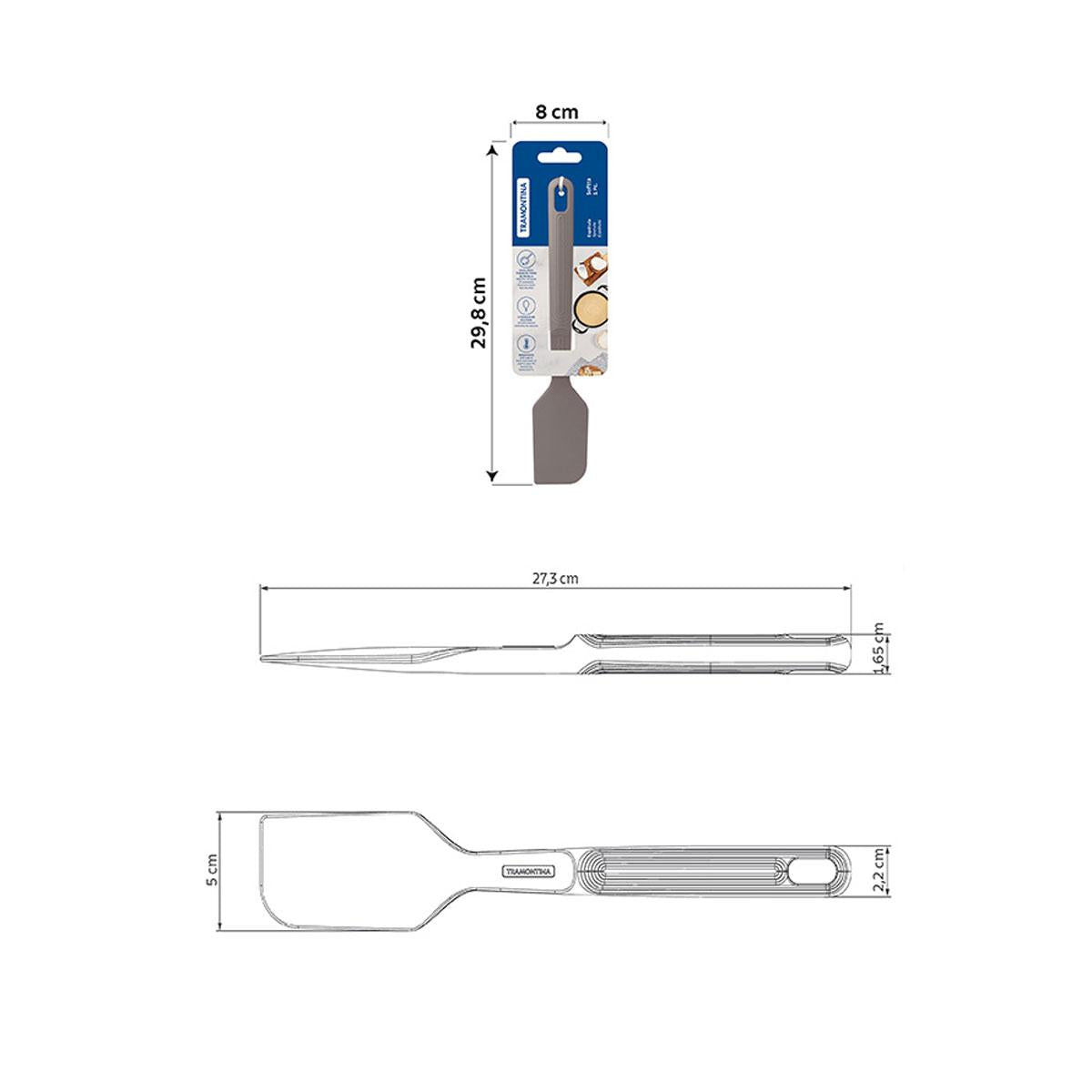 Espátula Softta em Silicone Cinza - Tramontina 25855160