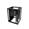 KIT - Mesa Bancada Cavalete de Apoio 8 Níveis CFCS Preto + 4 Assadeiras 35x35 - Venâncio