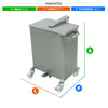 Lixeira 75 Litros Aço Inox 430 Com Rodízios e Cantos Arredondados - Imeca 7494