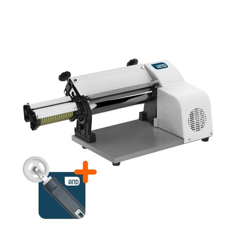 Cilindro Laminador Elétrico Profissional 28cm Branco Com Cortador Talharim 1/4CV 127V Anodilar + Corta e Fecha