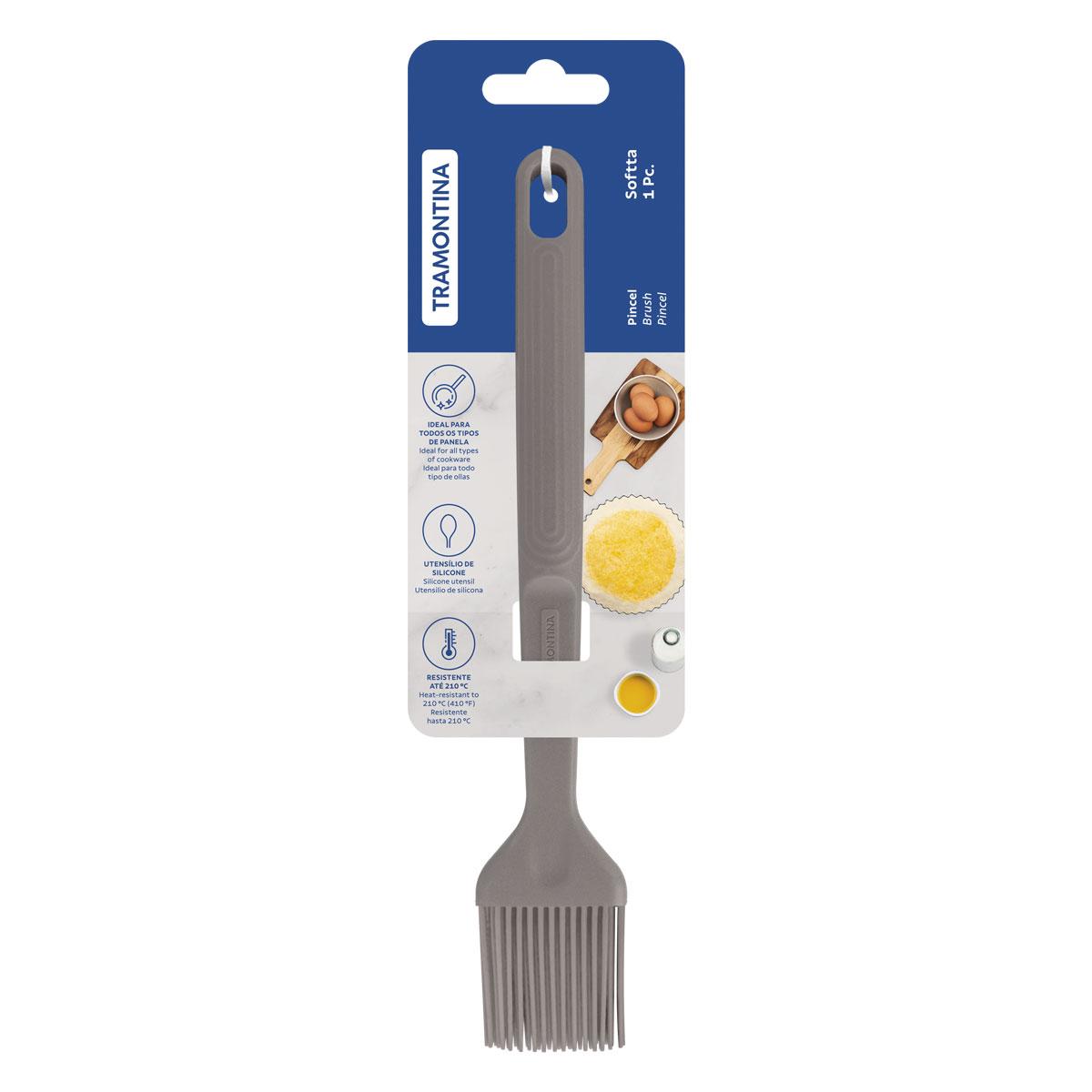 Pincel Culinário de Silicone Cinza para Confeitaria e Untar - Tramontina 25858160