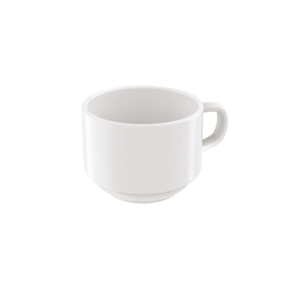 Conjunto de 6 Xícaras 240ml e 6 Pires de Chá Paola em Porcelana Branca - Tramontina 96600137