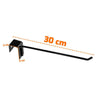 Kit 2 Réguas Pretas 73cm Para Gôndola + 8 Ganchos 30cm Pretos New Plus – sa Gôndolas