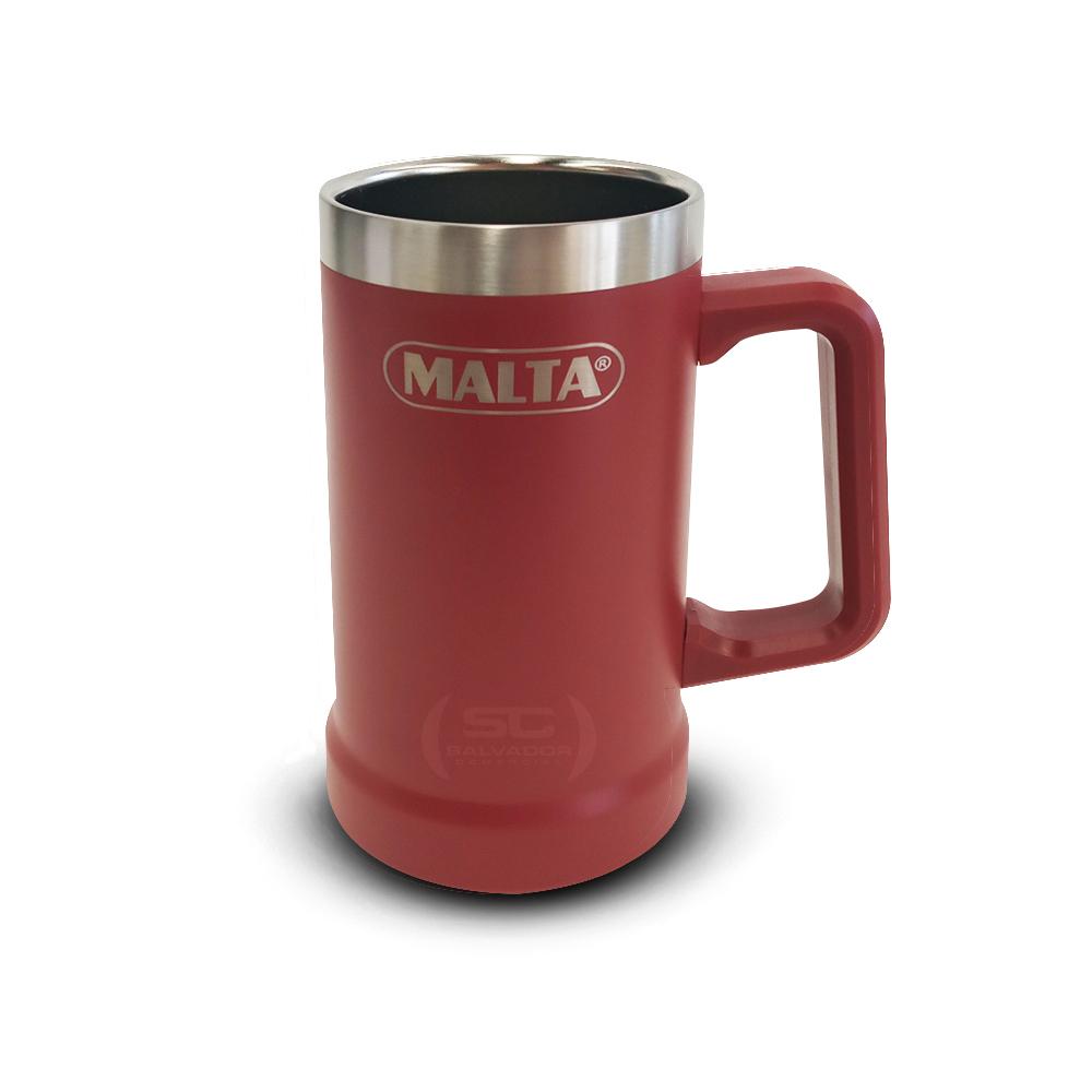 Caneca Térmica Para Cerveja Chopp Gelado Em Inox 709ml CQS 5750 Vermelho - Malta