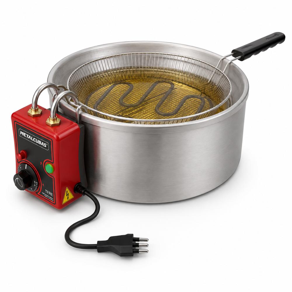 Tacho Fritador Elétrico a Óleo 5 Litros Comercial 3800w TRFE 5 220v - Metalcubas 14567