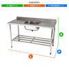 Bancada Mesa 150x70 Inox 304 Com 1 Cuba 60x50x25 Com Grade Inferior - Imeca 6806