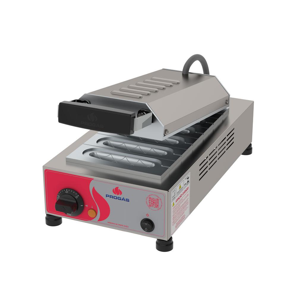 Maquina De Crepe Elétrica Prensa Crepes Suíço 6 Cavidades PRK-06E - Progás