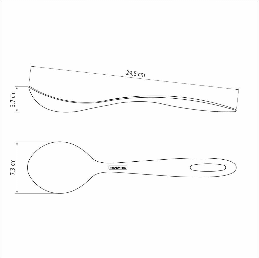 Conjunto de Colher Para Servir e Amassador Esmagador Tramontina