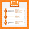 Kit - 3 Bandejas Prateleira 30x91 para Gôndolas New Plus com Porta Etiqueta Amarelo - SA Gôndolas