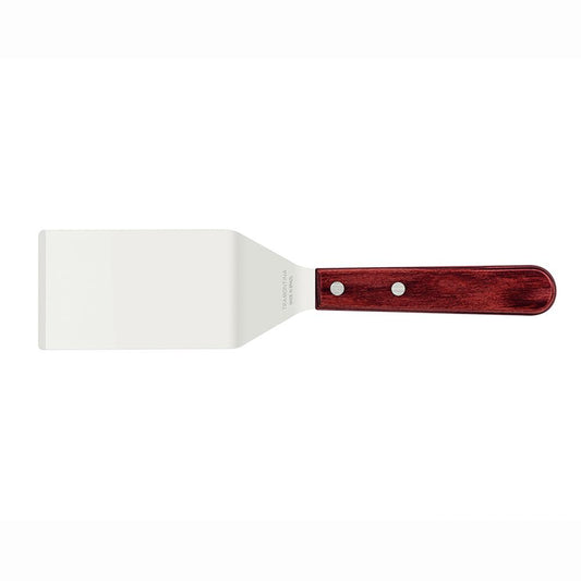 Espátula Fritura Para Chapa Lâmina Inox Cabo Madeira Polywood Vermelho 4" - Tramontina 21165174