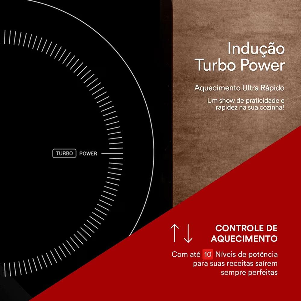 Fogão Cooktop De Indução Freezone 2 Bocas De Embutir 3500W ECI02EPF 220V - EOS B186255