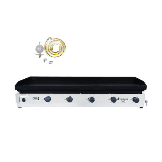 Kit - Chapa Gás Inox 120 Cm C120 + Kit Gás - Venâncio