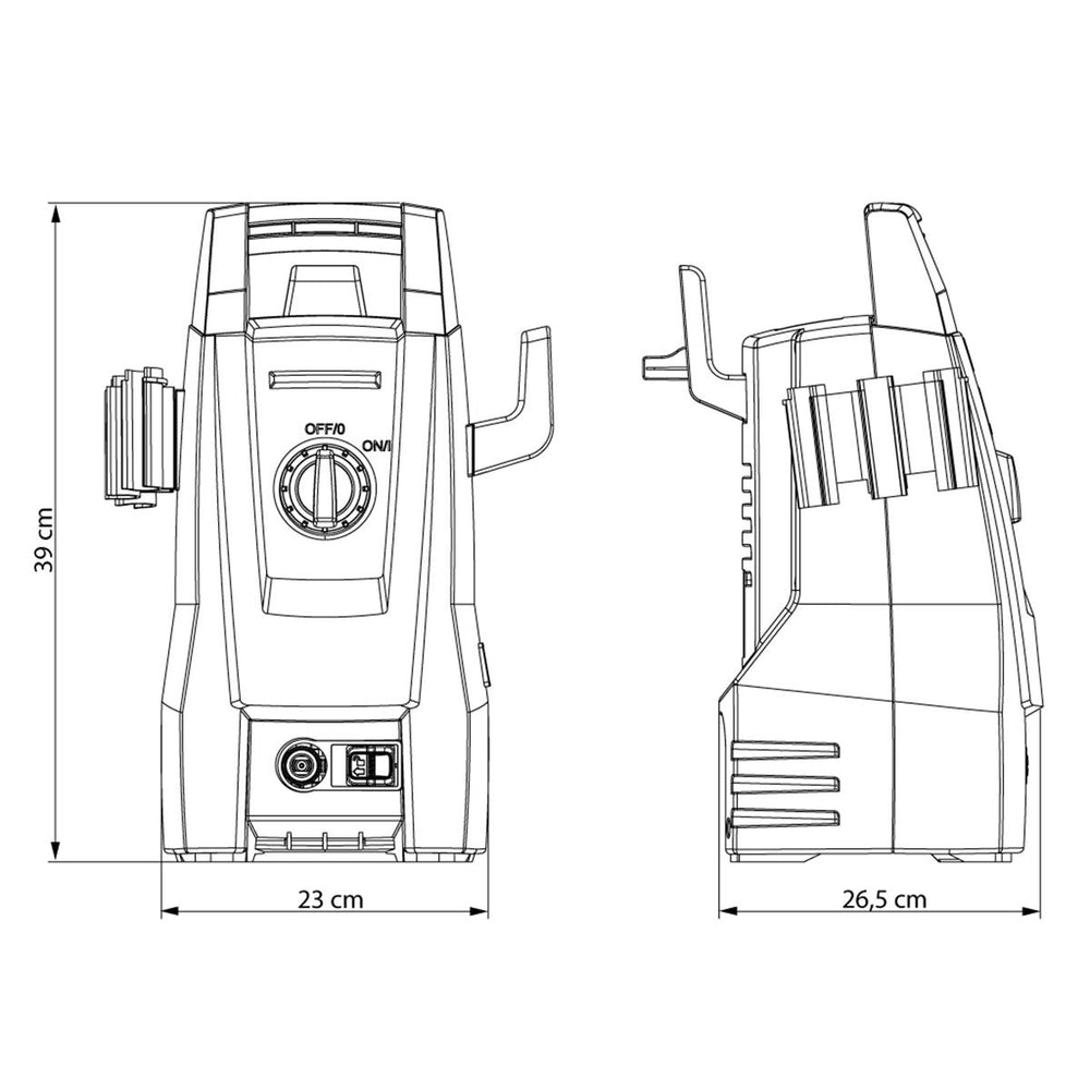 Lavadora Lava Jato Alta Pressão 1200w 220v + Mangueira Verde Pvc 20m Com Acessórios - Tramontina