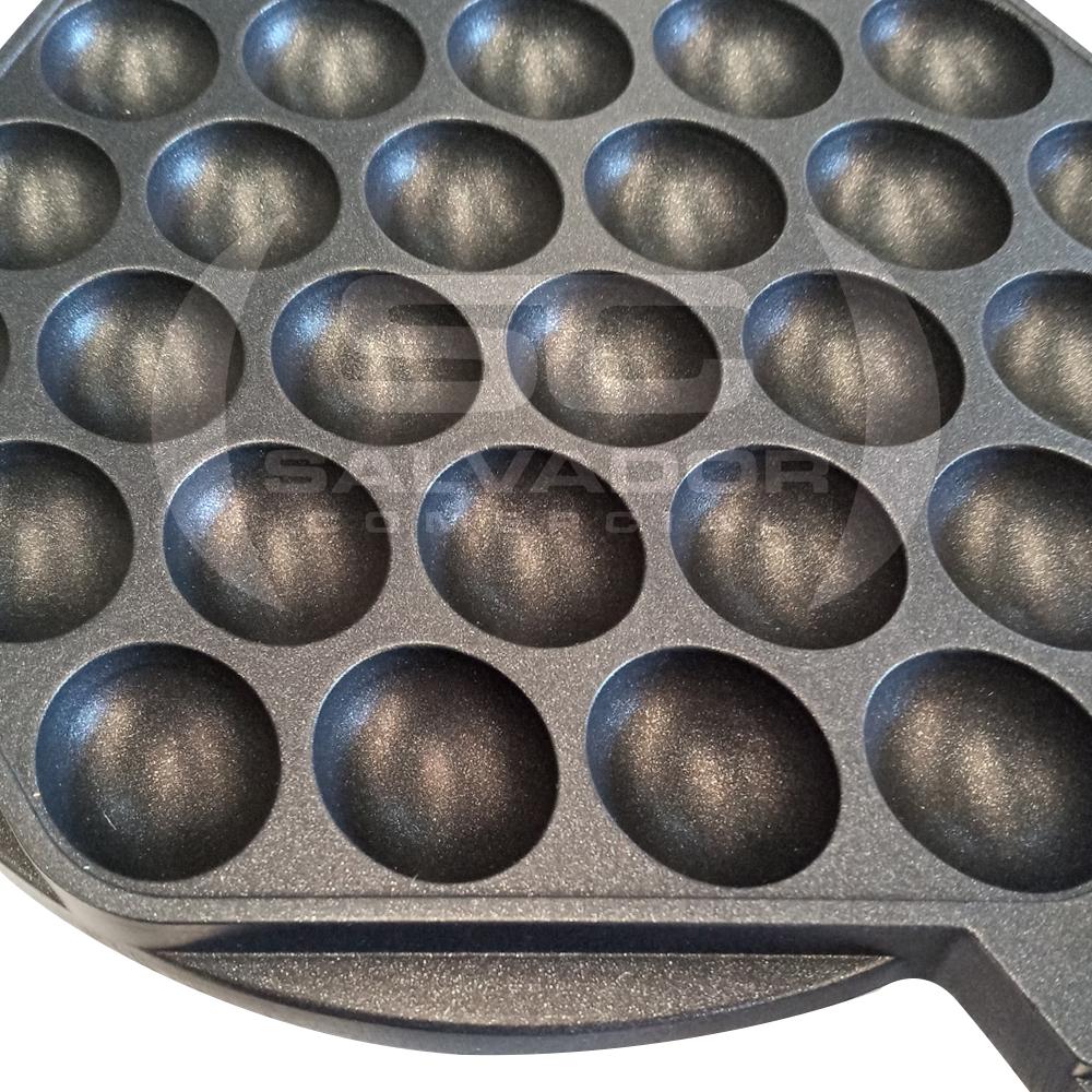 Máquina De Crepe Elétrica Chapa Prensa Molde de Bubble Waffle Profissional PRKB-10 - Progás