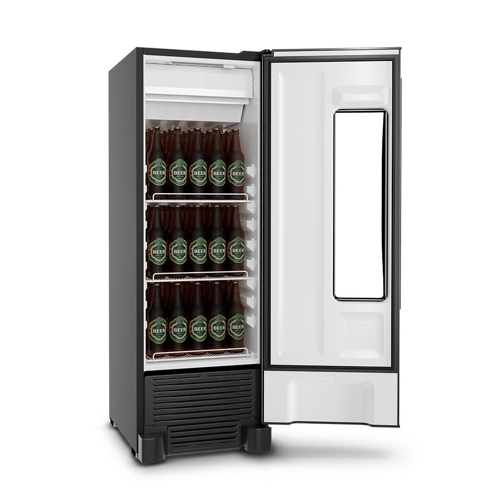 Cervejeira Beer Maxx 250 Porta Visor +2 a -6ºc 228l Vn25t Preto Onix 127v - Metalfrio