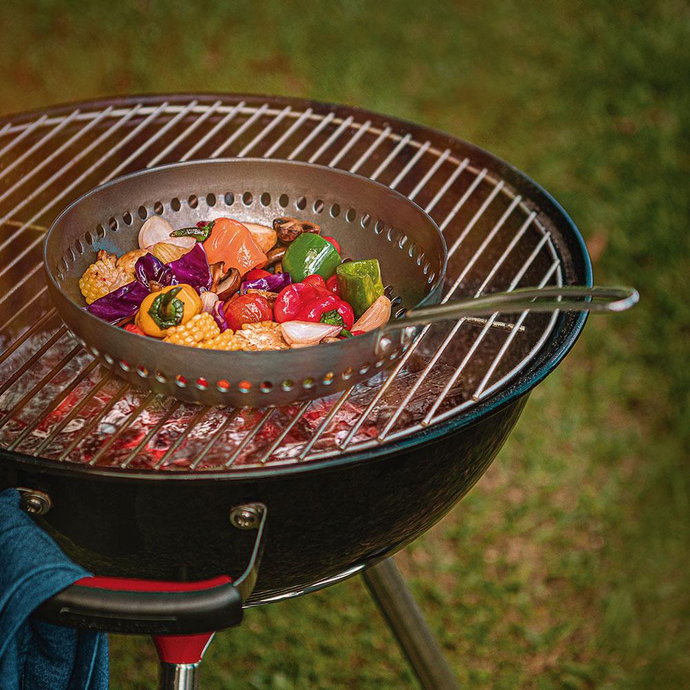 Grelha Wok Furada Churrasco em Alumínio Anodizado Com Cabo 26 cm ø - Tramontina 20847026
