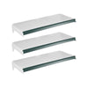Kit 3 Bandejas Prateleiras Ponta 30x73 para Gôndolas New Plus com Porta Etiqueta Verde - SA Gôndolas
