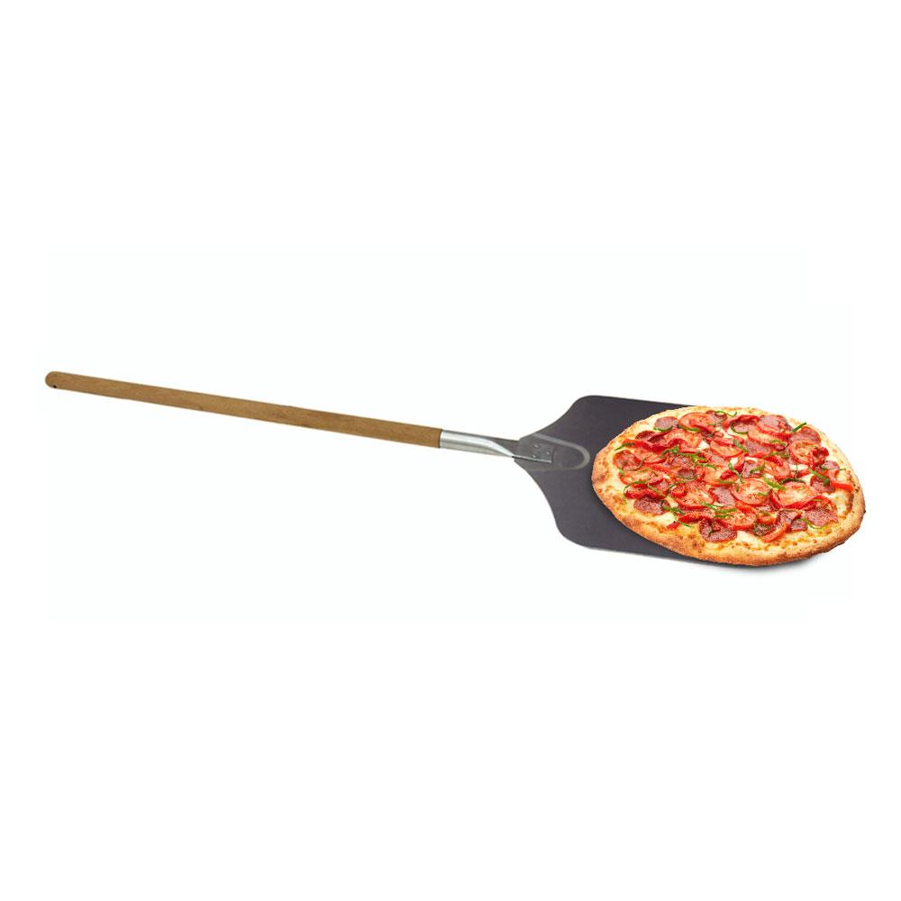 Conjunto Pizzaria Tramontina 2 Peças Pá Pizza Cabo Longo Madeira e Cortador Profissional