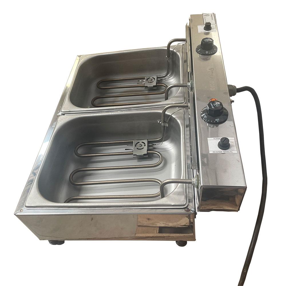 Semi - Fritador Elétrico Profissional Retangular Óleo 2 Cubas Sfe212 Venâncio 220v