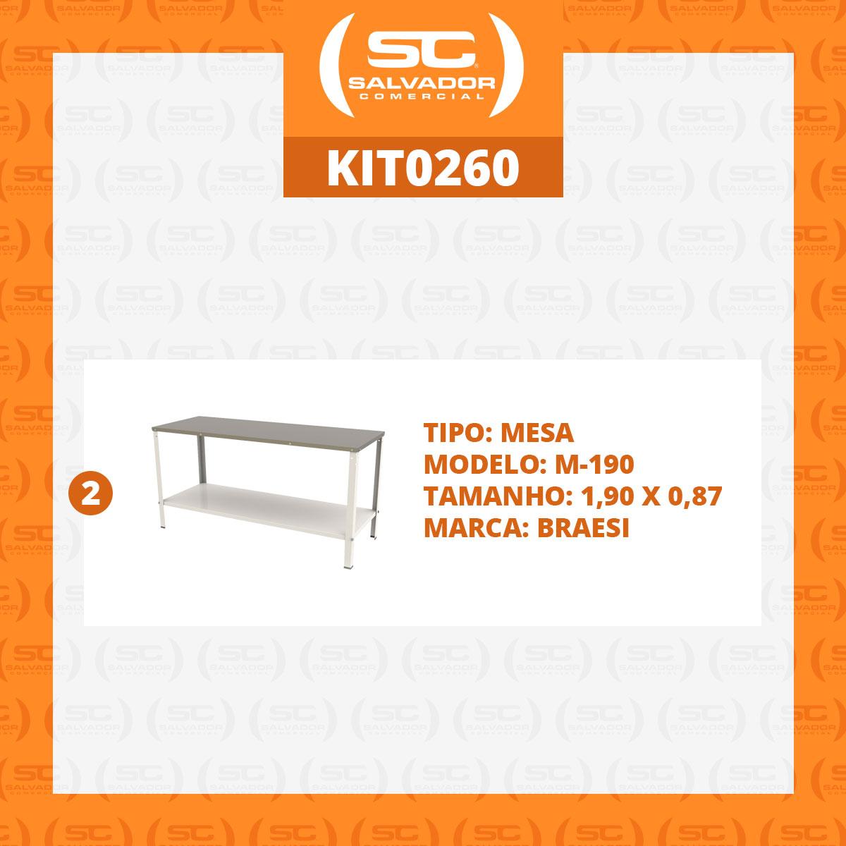 Kit - 2 Mesa Panificadora Desmontável 900x870x1900 M-190 - Braesi