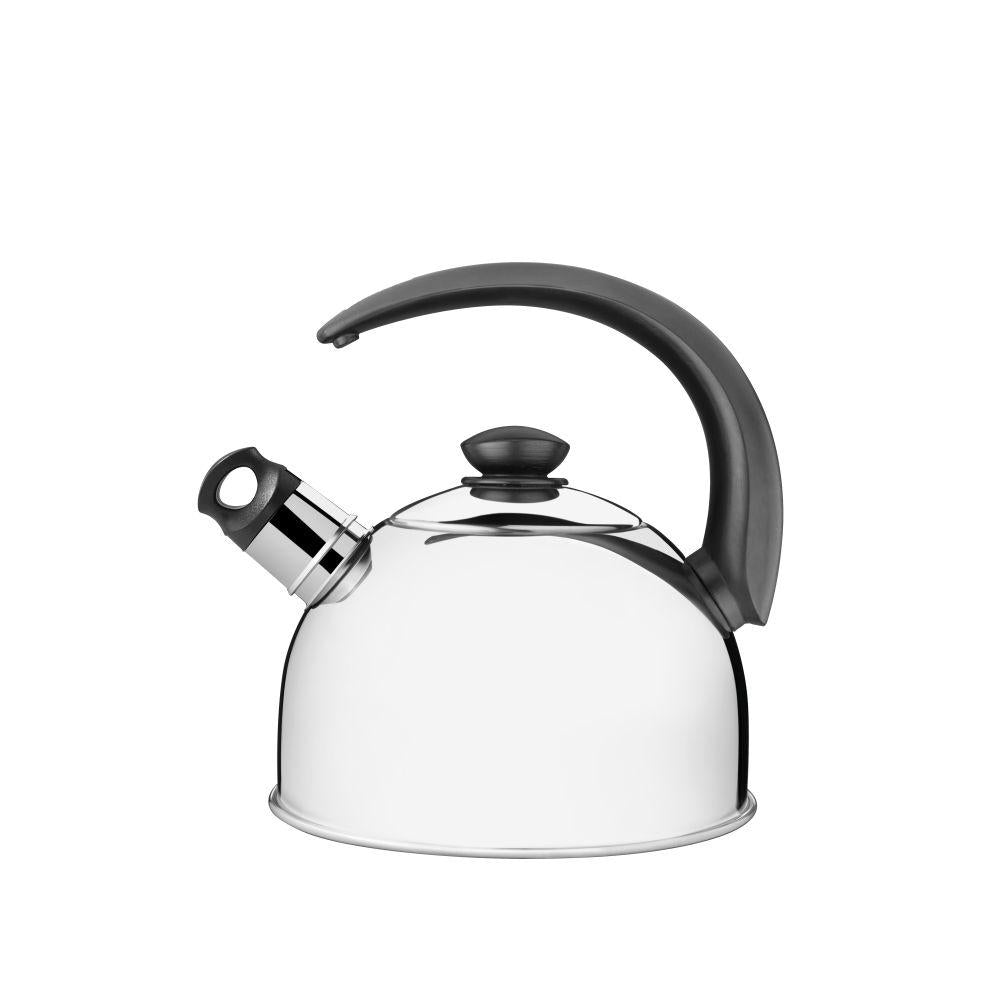 Chaleira em Aço Inox Com Apito  2,1l e Bule Garrafa Térmica 1l Vermelho Tramontina