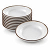 Jogo de Pratos Fundo 21 cm e Raso 25 cm Canyon 24 Peças em Porcelana Decorada - Tramontina