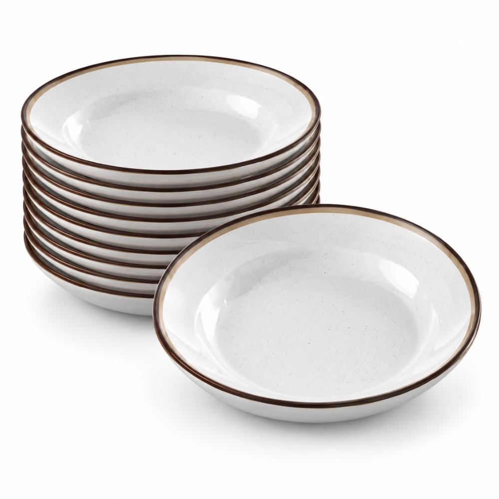 Jogo de Pratos Fundo 21 cm e Raso 25 cm Canyon 24 Peças em Porcelana Decorada - Tramontina