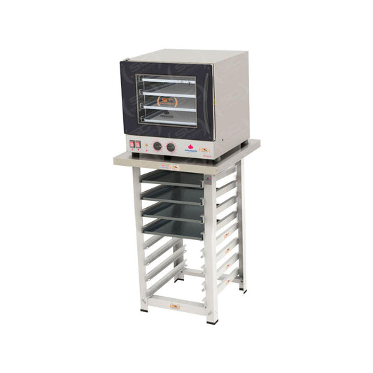 Kit - Forno Turbo Prp-004 127v Preto + Bancada Mes-004 + 4 Assadeiras - Progás