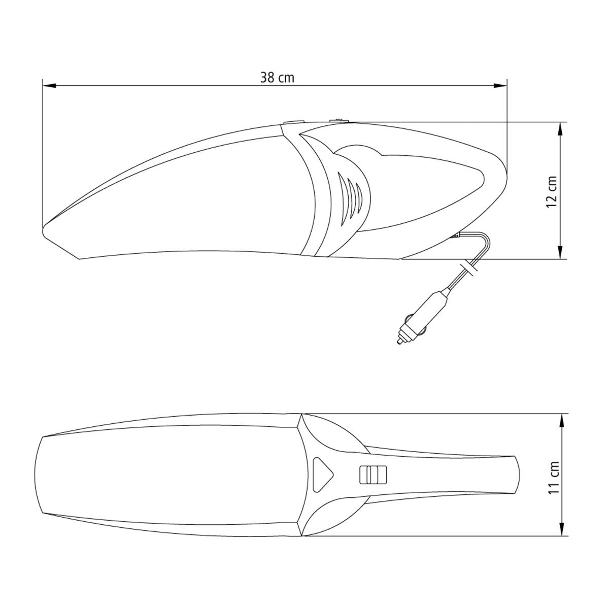 Aspirador de pó Portátil Prático Para Carros 70w 12v - Tramontina 42350070