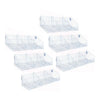 Kit - 6 Cestos Com Divisórias Branco New Plus - Sa Gondolas